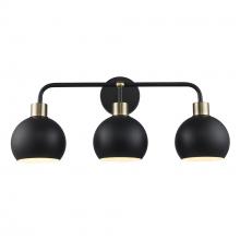  22533 BKAG-BK - Indigo Vanity Lighting Black/Antique Gold